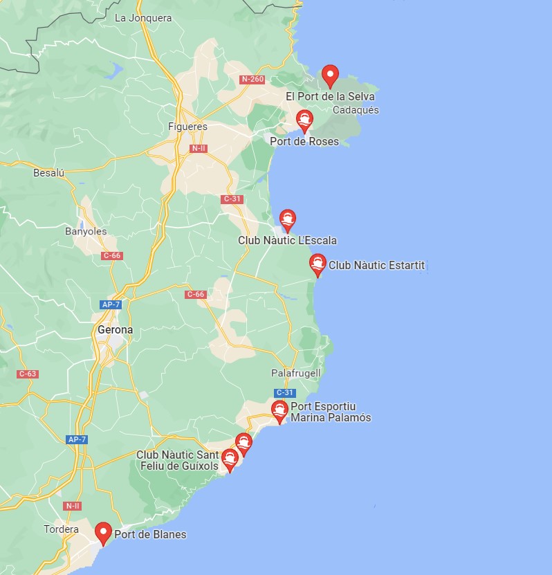 Puertos Costa Brava